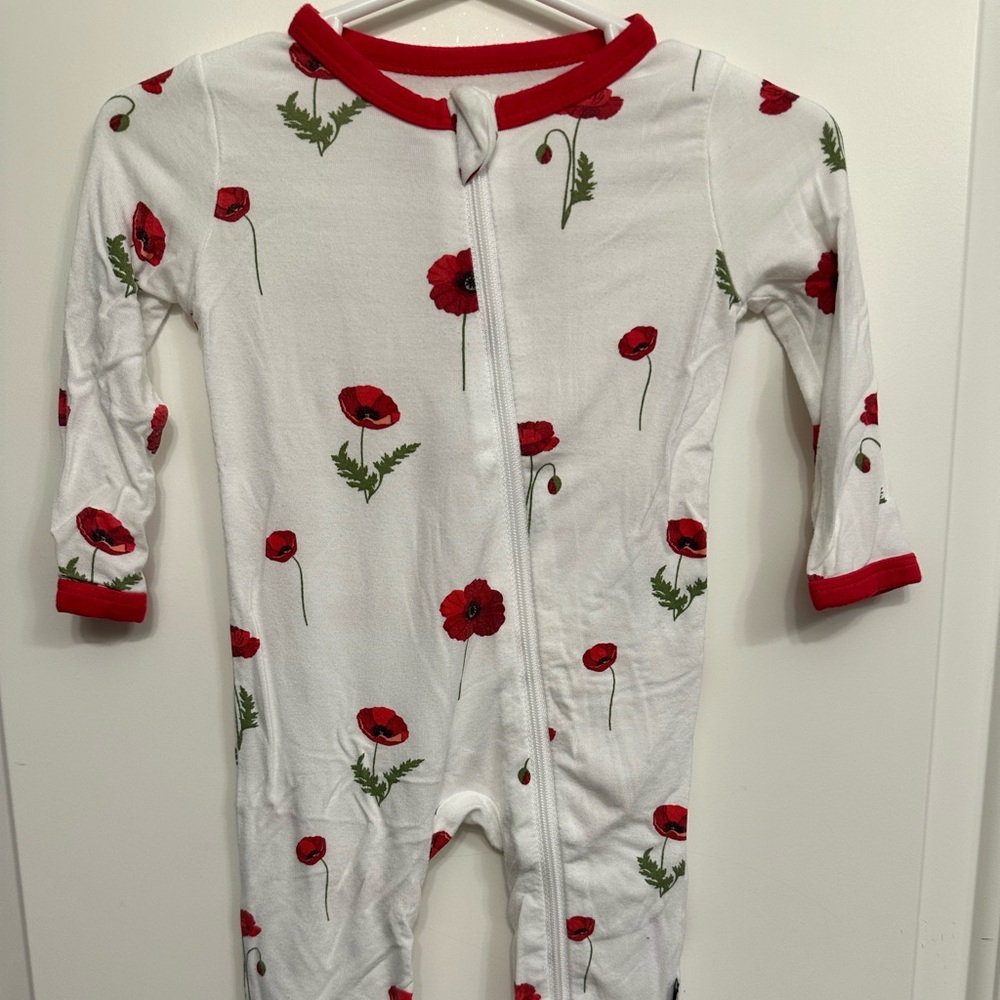 Kyte BABY Red Floral Kids Bodysuit